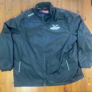 CCM Connecticut Junior Eagles Hockey Watertown CT Pullover Jacket Mens 2XL Black